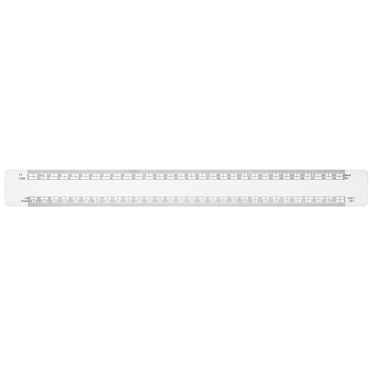 Ruler (Architects Scale) - All White (300mm)
