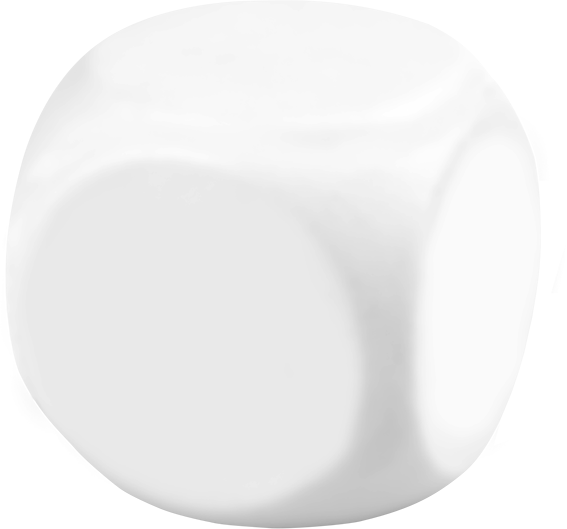 Stress Ball  (Cube) - White (FC)