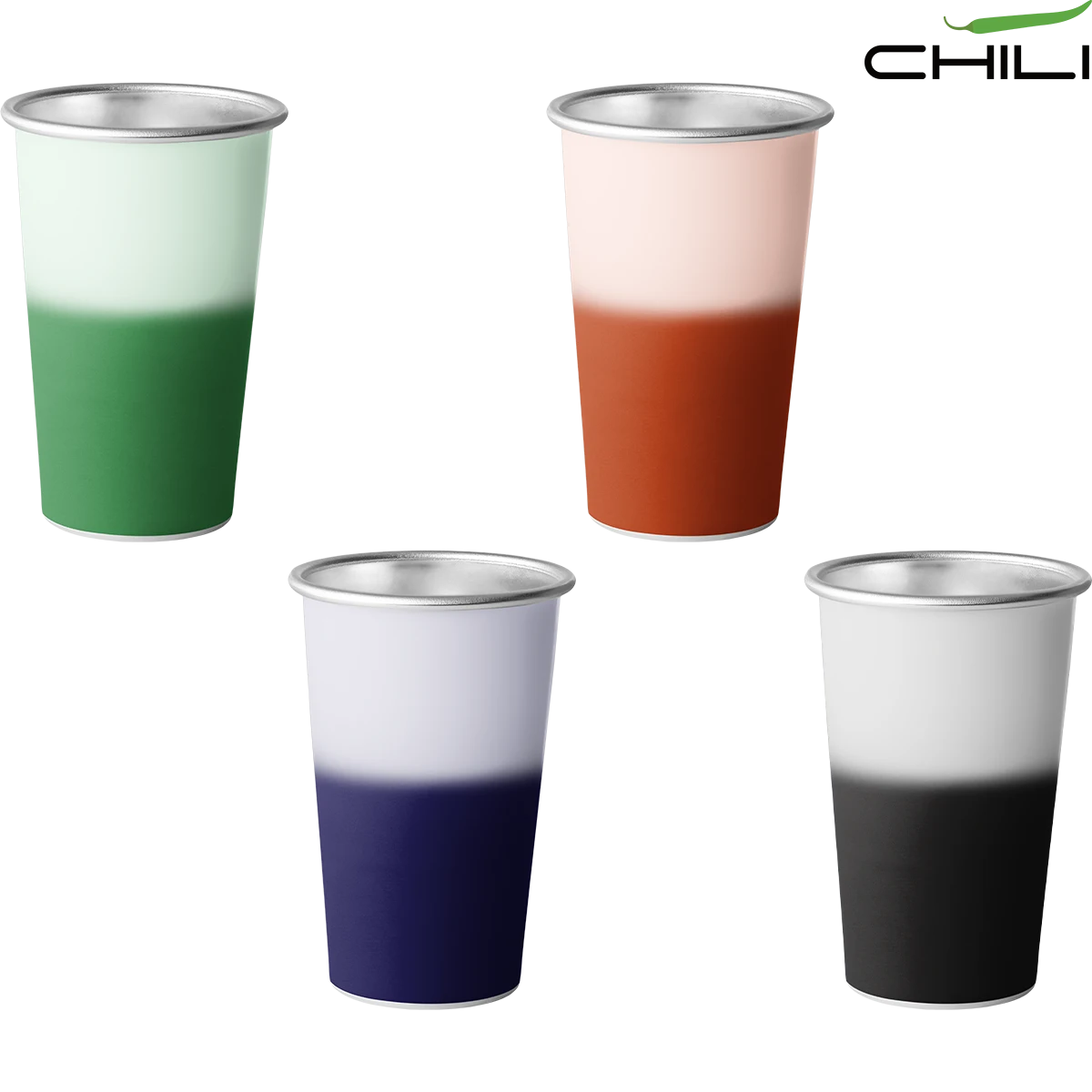 Chili KOP Colour Changing GRS Recycled Aluminium Cup (450ml)